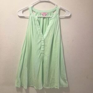 Lilly Pulitzer Halter Style Sleeveless Mint Green Vintage Top  Size M